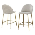 Best Quality Furniture Set Of 2 Counterheight Chairs In Cream Velvet New. Price: $273.81.