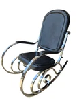 Vintage Hollywood Regency Rocking Chair Rocker Floating Chrome Mid Century Italy Used. Price: $539.10.
