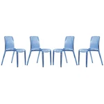 Leisuremod Murray Mid-century Modern Dining Side Chair Blue Set Of 4 New. Price: $464.97.