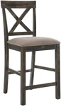 Set Of 2 Martha Ii Tan Linen Counter Height Chairs Gray Finish New. Price: $260.99.
