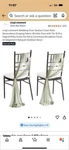 Ling's Moment Wedding Chair Sashes Cover Aisle Decorations Draping Fabric... Used. Price: $20.00.