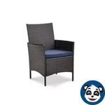 Phi Villa PV-097-2, 2X Black Rattan Metal Patio Outdoor Dining Chair W/ Cushion New. Price: $174.99.