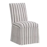 Skyline Furniture James Slipcover Armless Dining Chair Alcot Coal: Stripe Open. Price: $193.79.