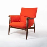2020 EO15 Embrace Lounge Chair By Eoos For Carl Hansen Walnut Red Orange Fabric Used. Price: $2950.00.