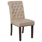 Flash Furniture Hercules Leather Upholstered Parson Dining Side Chair Beige New. Price: $261.99.