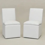 Open Box-kinwell 21" Modern Rolling Dining Chairs (retail Price $429). Price: $299.99.