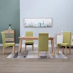 Dining Chair Set Of 4 Green Fabric Wood Standard Ergonomic New. Price: $302.70.