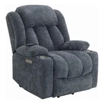 Benjara Mario Power Recliner Chair With Lift- Heating- Massage- Blue Velvet New. Price: $746.10.
