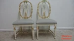 2 Lexington Furniture Paint Decorated Balloon Back French Dining Side Chairs Used. Price: $440.10.