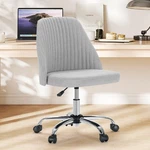 Sweetcrispy Armless Vanity Chair, Comfy Home Office Desk W/ Wheels New. Price: $73.31.