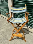 Vintage Mcm Tall Director's Chair Wood Frame & Canvas Folding Seat Used. Price: $178.99.