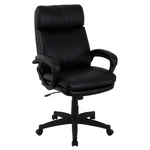 Executive Chair With High Back Fixed Arms Bonded Leather Black New. Price: $276.80.