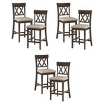 Pemberly Counter Height Wood Crossback Dining Chair Brown (set Of 6) New. Price: $643.40.