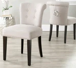 Safavieh Dining Carrie Taupe Linen Chairs (set Of 2) White (B486) New. Price: $229.99.