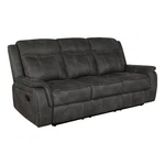 Benjara Tom 85" Motion Manual Recliner Sofa- Gel Memory Foam Black Faux Leather New. Price: $1178.99.