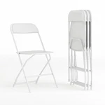 Plastic Folding Chair 4 Pack 650LB White Lightweight Event Hercules Flash Series New. Price: $129.99.