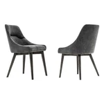Armen Living Lileth River Fabric & Wood Dining Chair Gray (set Of 2) New. Price: $248.99.