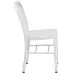 Flash Furniture Metal Vertical Slat Back Dining Side Chair White New. Price: $130.99.
