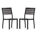 Flash Furniture Lark Outdoor Aluminum Side Chairs Gray (set Of 2) New. Price: $345.63.