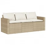 Patio Sofa With Cushions 3-SEATER Modular Couch Outdoor Poly Rattan Vidaxl New. Price: $203.99.