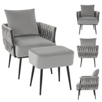 Modern Dutch Velvet Accent Chair And Ottoman Set Single Leisure Sofa New. Price: $89.99.
