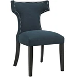 Modway Curve 19" Modern Solid Wood And Fabric Dining Chair Azure Blue New. Price: $152.99.