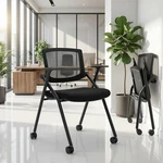 2 Pack Ergonomic Stackable Conference Chairs With Wheels & Mesh Back New. Price: $299.99.