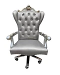 Acme Versailles Faux Leather Swivel Executive Office Chair Silver Platinum New. Price: $584.03.