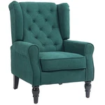 Homcom Accent Button-tufted Armchair With Wingback Round Arms Dark Green New. Price: $192.99.