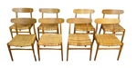 Set Of 8 Original Wegner Oak CH23 Chairs By Carl Hansen & Son Used. Price: $9000.00.