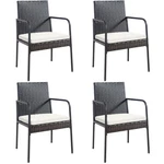 Costway 4PCS Patio Wicker Rattan Dining Chairs Cushioned Seats Armrest Garden New. Price: $139.99.