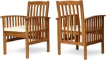 Phoenix Acacia Patio Dining Chairs, Wood With Outdoor Cushions, Brown New. Price: $350.99.