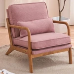 Classic Mid Century Modern Accent Armchair Linen Fabric Wood Frame Chairs New. Price: $143.19.