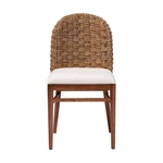 Bali & Pari Denver Acacia Wood And Seagrass Dining Chair White/walnut Brown: New. Price: $131.99.
