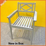 Ikea Bondholmen Outdoor Armchair, Stackable, Wood, Gray, 804.206.29, New. Price: $125.00.