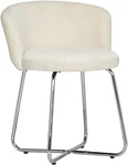 Marisol Off-white Metal Upholstered Vanity Stool With Scoop Back New. Price: $90.99.