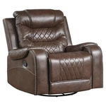 Lexicon Putnam Traditional Faux Leather Swivel Glider Reclining Chair Brown New. Price: $591.32.