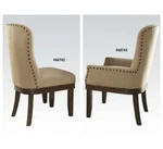 Acme Landon Beige Linen & Salvage Brown Dining Chair 41"H Side / Arm New. Price: $799.99.