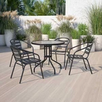 Flash Furniture Lila Black Metal Restaurant Stack Chair With Aluminum Slats, New. Price: $328.77.