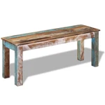 Vidaxl Wooden Bench, Reclaimed Wood, 43.3"X13.8"X17.7" Multicolor New. Price: $232.99.