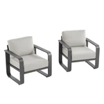 Chita Modern Outdoor Chairs&sofa,patio Furniture W/thick Cushions&aluminum Frame New. Price: $371.99.