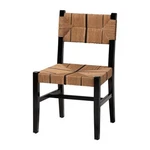 Bali & Pari Prita Bohemian Paper Loom And Black Mahogany Wood Dining Chair New. Price: $240.03.