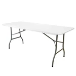 Elama 6 Foot Plastic Folding Table White New. Price: $79.34.