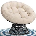 Bme 40 Ergonomic Wicker Papasan Chair With Soft Thick Density Fabric Cushion, New. Price: $237.64.