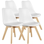 Olixis Set Of 4 Dining Kitchen Midcentury Modern Chairs With Wood Legs And Pu... New. Price: $173.74.