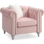 Glory Furniture Raisa Velvet Chair Pink New. Price: $424.99.