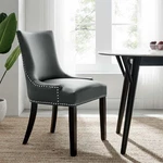 Modway Marquis Solid Wood And Vegan Leather Dining Chair Gray New. Price: $177.67.