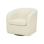 Teamson Home - Monroe Faux Shearing 28.75" Swivel Tub Chair, Ivory New. Price: $234.89.