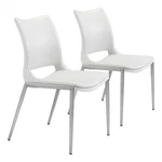 Zuo Modern Ace Dining Chair Set Of 2, White/silver - 101279 New. Price: $544.99.