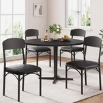 Jocoevol Dining Chairs Set Of 4 - Upholstered Pu Leather Black New. Price: $259.99.